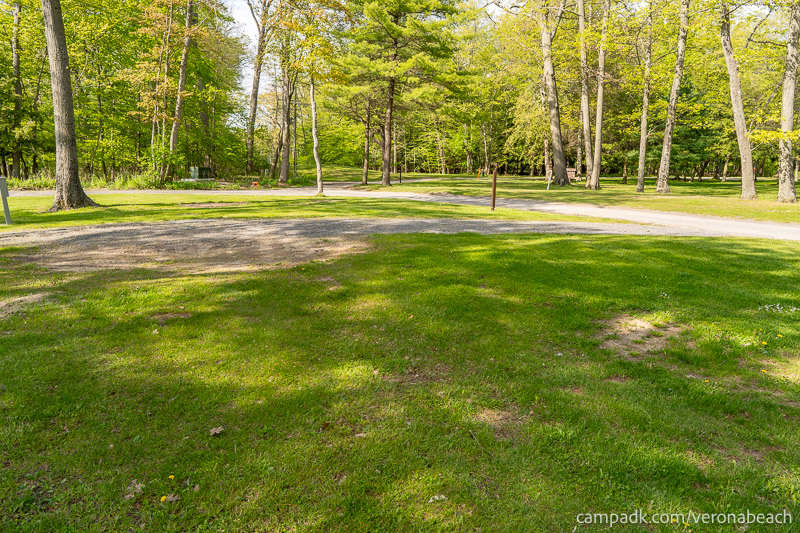 Campsite Photo of Site 32 at Verona Beach State Park, New York - Cross Site View