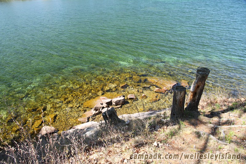 Campsite Photo of Site 77 at Wellesley Island State Park, New York - Pathway Down to Water