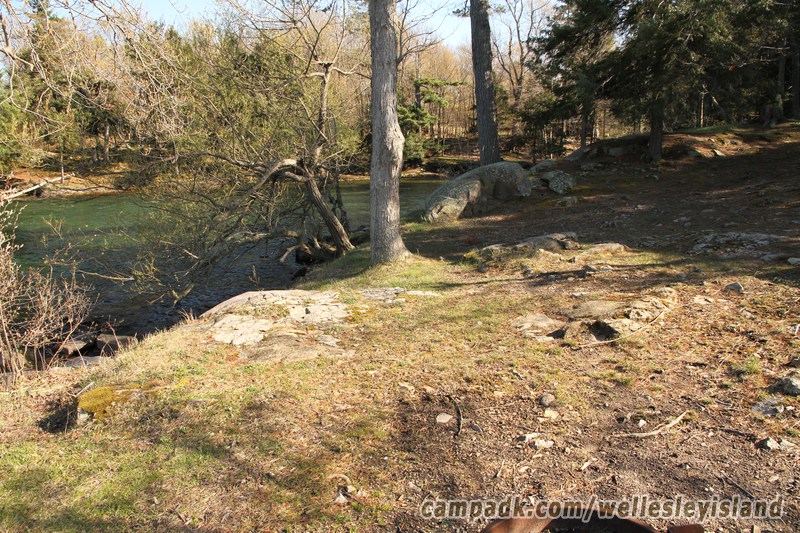 Campsite Photo of Site 19 at Wellesley Island State Park, New York - Returning Along Pathway from Water