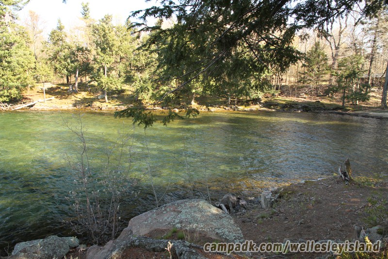 Campsite Photo of Site 19 at Wellesley Island State Park, New York - Returning Along Pathway from Water