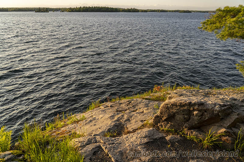 Campsite Photo of Site 19 at Wellesley Island State Park, New York - Shoreline and View