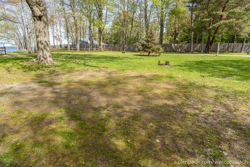 Campsite Photo of Site 123 at Westcott Beach State Park, New York - Cross Site View
