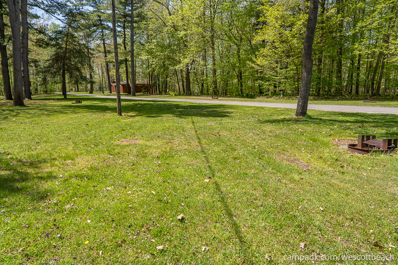 Campsite Photo of Site 15 at Westcott Beach State Park, New York - Cross Site View