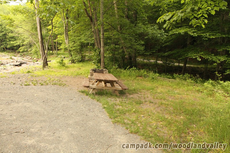 Campsite Photo of Site 6 at Woodland Valley Campground, New York - Cross Site View