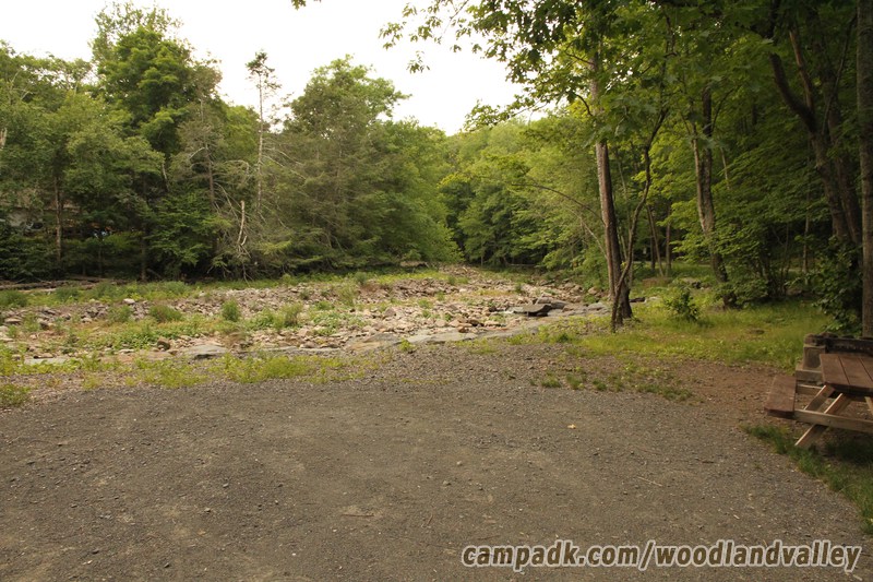 Campsite Photo of Site 6 at Woodland Valley Campground, New York - Cross Site View