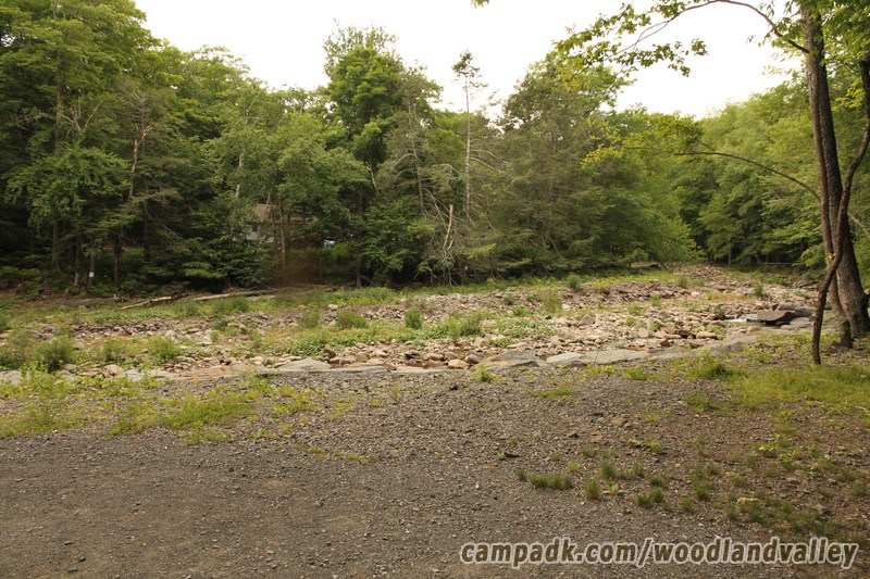 Campsite Photo of Site 6 at Woodland Valley Campground, New York - Pathway Down to Water
