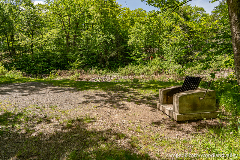 Campsite Photo of Site 6 at Woodland Valley Campground, New York - Cross Site View