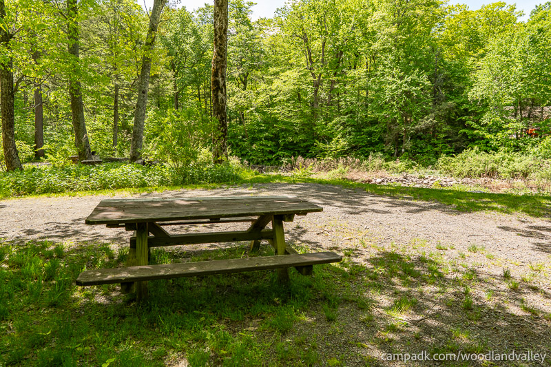 Campsite Photo of Site 6 at Woodland Valley Campground, New York - Cross Site View
